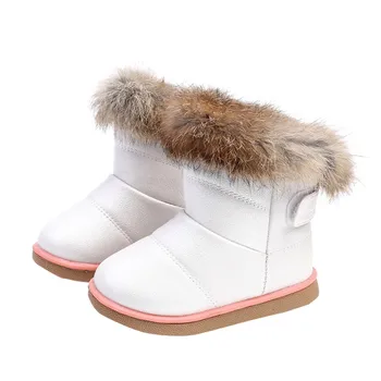 

2020 New Winter Children Boots Thick Warm Shoes Cotton-Padded Suede Buckle Boys Girls Boots Boys Snow Boots Kids Shoes