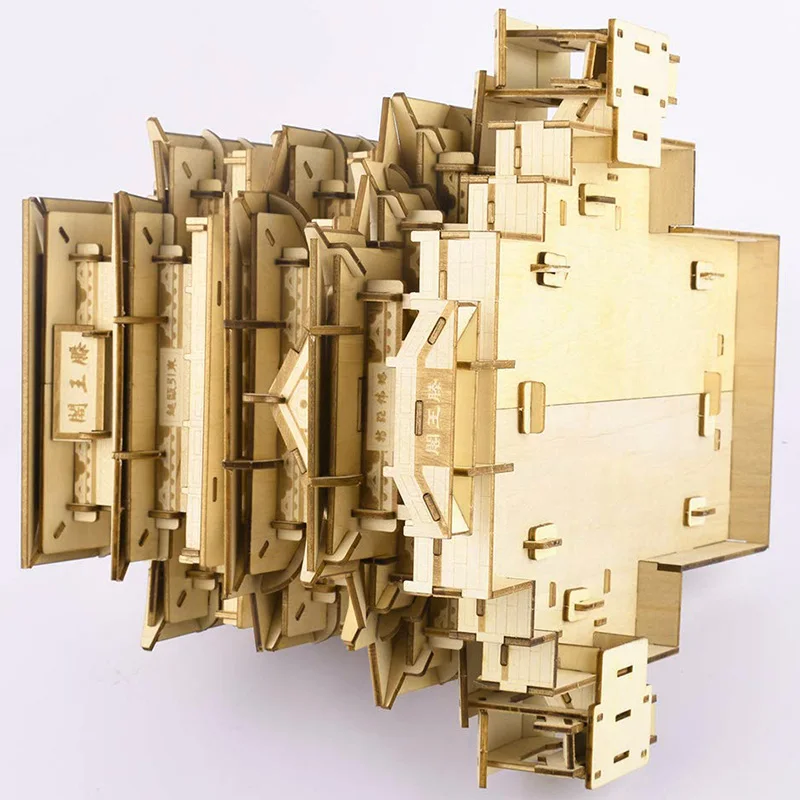 

Hot Puzzle 3D Wooden Puzzle Model Kit Ancient Architechture High-Precision Cutting for Kids Adults - Tengwang Pavilion