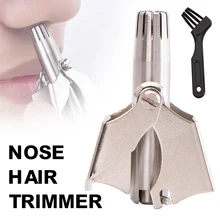 Nose Trimmer for Men Stainless Steel Manual Trimmer for Nose Vibrissa Razor Shaver Washable Nose Ear Hair Trimmer, dropshipping