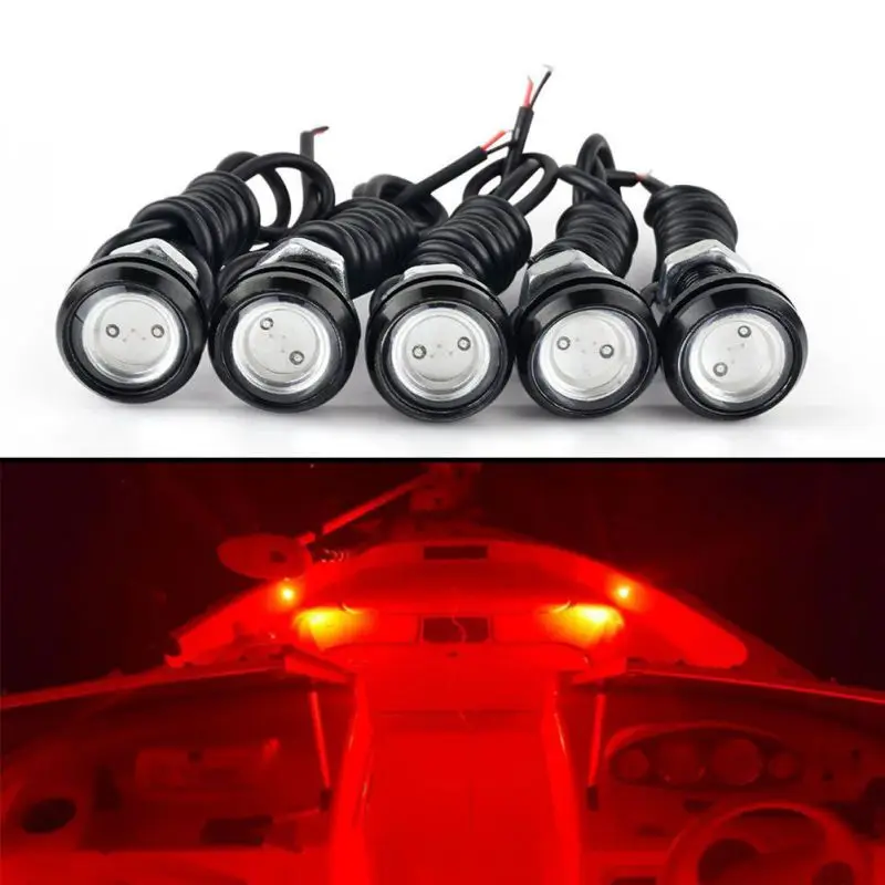 

12V 23MM LED eagle eye car fog DRL daytime reverse parking signal yellow blue white red waterproof daytime running lights 10pcs