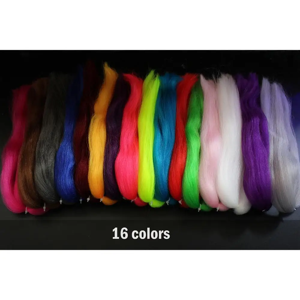 Tigofly 16 Colors Synthetic Fiber Large Hank Super Hair Fly Tying