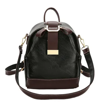 

#Free Shipping#2020 Ins Popular Easy Matching Women Backpack Multi-function Bag Shoulder Bag Simple Contrast Color Lady