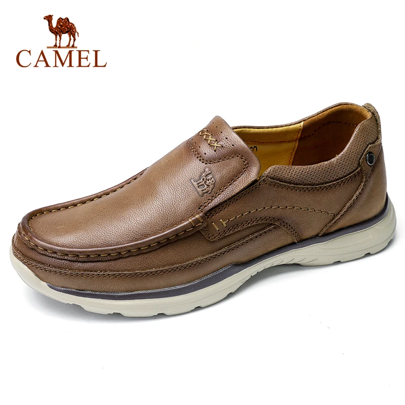 CAMEL/мужская повседневная обувь из натуральной кожи; удобная мужская обувь из мягкой воловьей кожи; дышащие мужские мокасины на низком каблуке; cuir homme