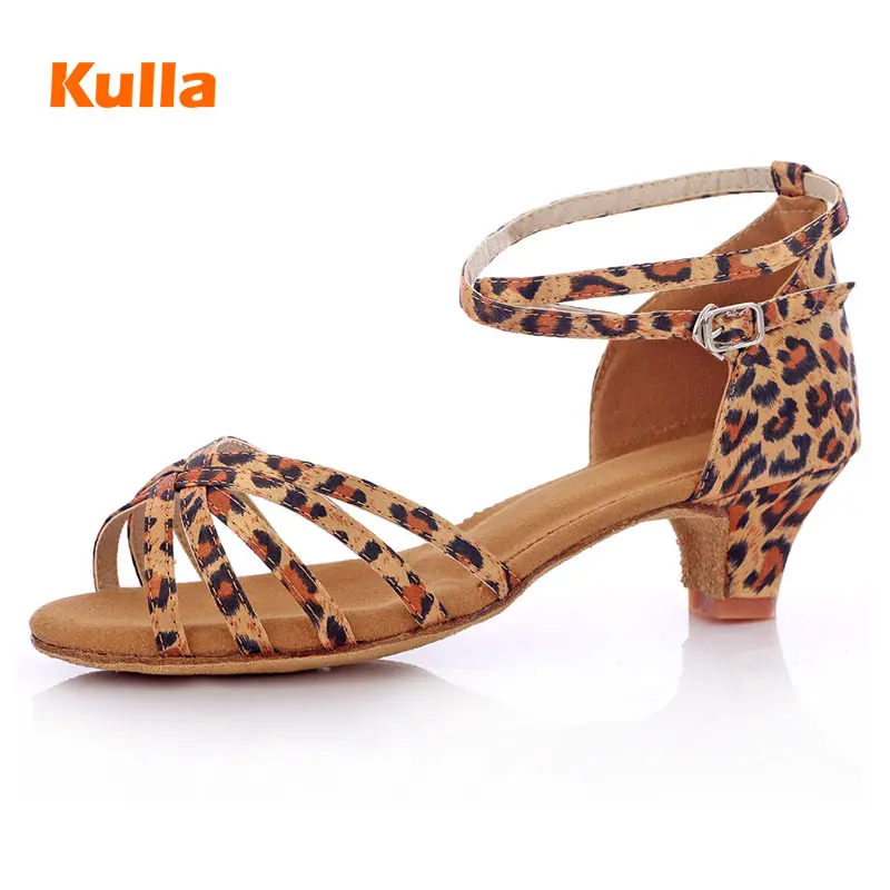 

New Arrival Girls Children Latin Ballroom Dance Shoes Low Heels Women Kids Tango Salsa Dancing Shoes Wholesale Child Dance Shoes