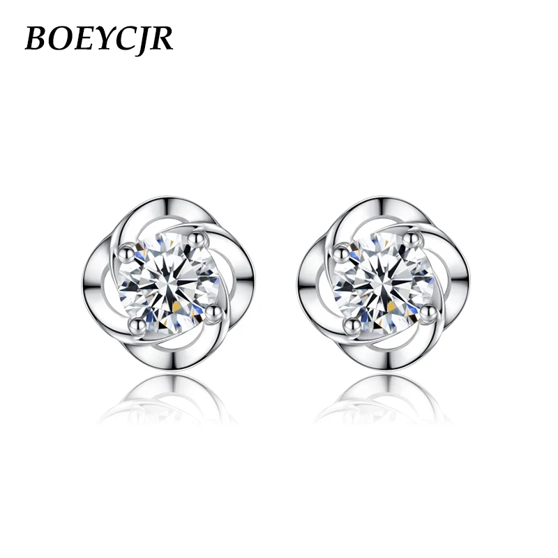 Boeycjr 925 Silver 0.3ct F Color Moissanite Vvs Fine Jewelry Diamond