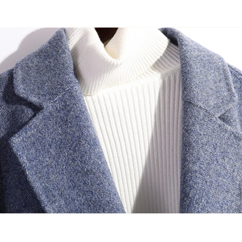 Plus Size Double Faced Cashmere Coat Women Winter New Mid Long Woolen Coats Wool Jacket Parka Female Outerwear Clothes Lady