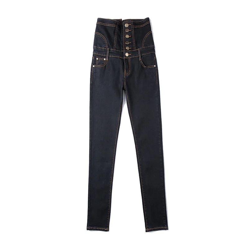 VooBuyla, брендовые новые джинсы с высокой талией, женские обтягивающие джинсовые брюки-карандаш, женские Винтажные эластичные джинсы размера плюс, женские Джинсы 6XL