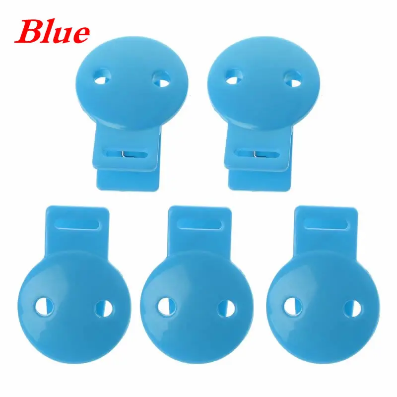 Blue 5 шт., Детские аксессуары, круглые соски, зажимы для соска для младенцев, клипсы, сделай сам, бусины, детские пластиковые соски, зажимы для зубов, 23GD - Цвет: Blue