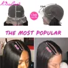 13x6 13x4 Lace Frontal Human Hair Wigs Pre Plucked Glueless Brazilian Straight 4X4 Lace Closure Wig with Baby Hair Remy KissLove ► Photo 3/6