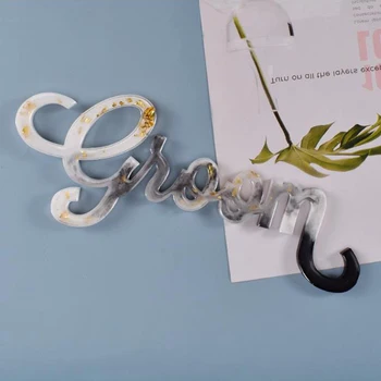 

1 Pc Letter Silicone Mold Letter Soft Mold for UV Resin Alphabet Groom Mold Epoxy Resin Art Supplies Resin Mold