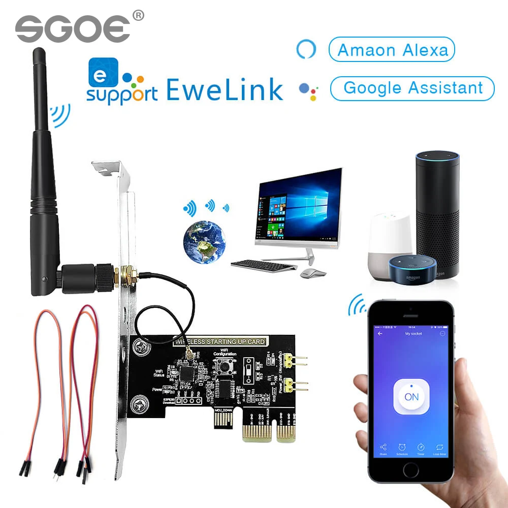 EWeLink мини PCI e Настольный ПК Пульт дистанционного управления карта WiFi