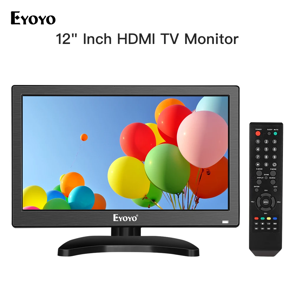 Eyoyo 12 дюймов EM12F CC ТВ монитор FHD 1920x1080 ips ЖК-экран дисплей ТВ HDMI VGA AV USB для ПК компьютер камера безопасности DVR DVD