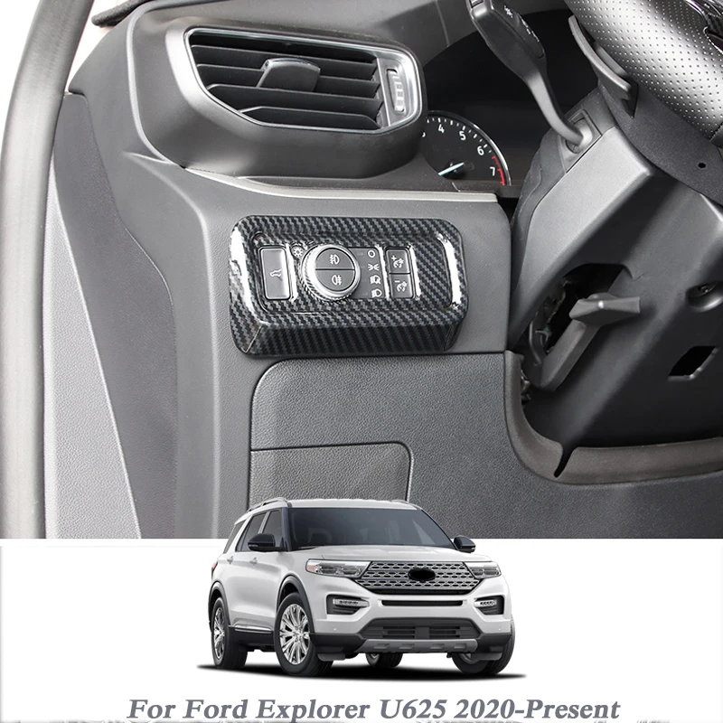 

Car Styling For Ford Explorer U625 2020-Present Internal Headlight Switch Sticker Interior Multi-function button Frame Accessory