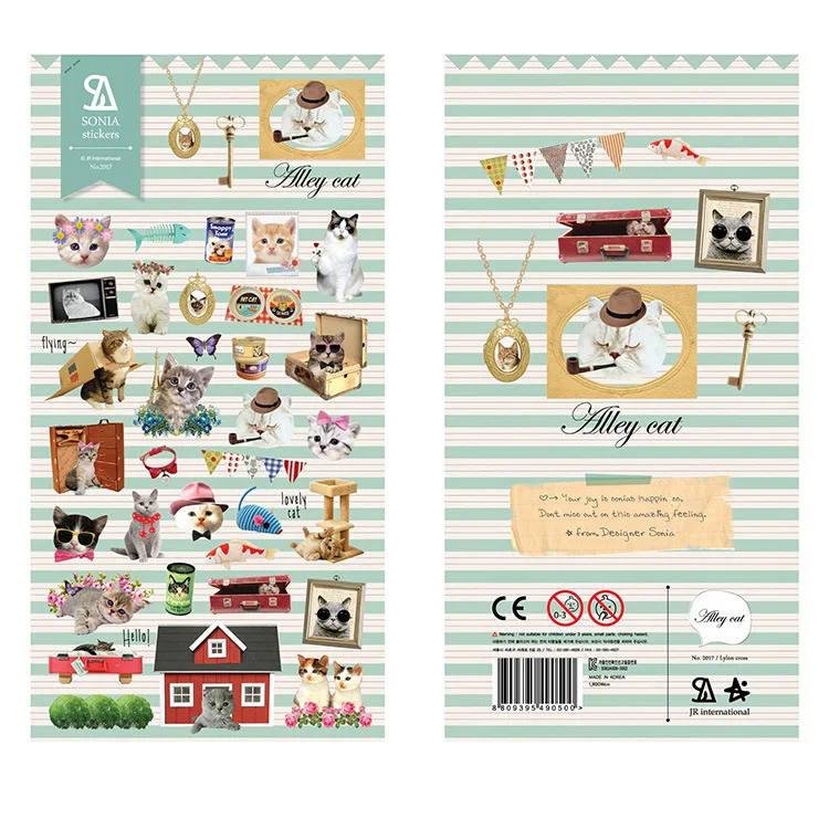 

Sonia Cat Handbook Material Bullet Journal Decorative Stationery Stickers Scrapbooking DIY Diary Album Stick Label