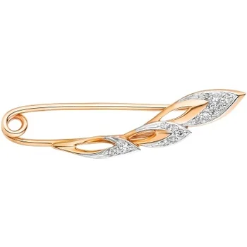 

Alcor brooch with 16 diamonds in red gold