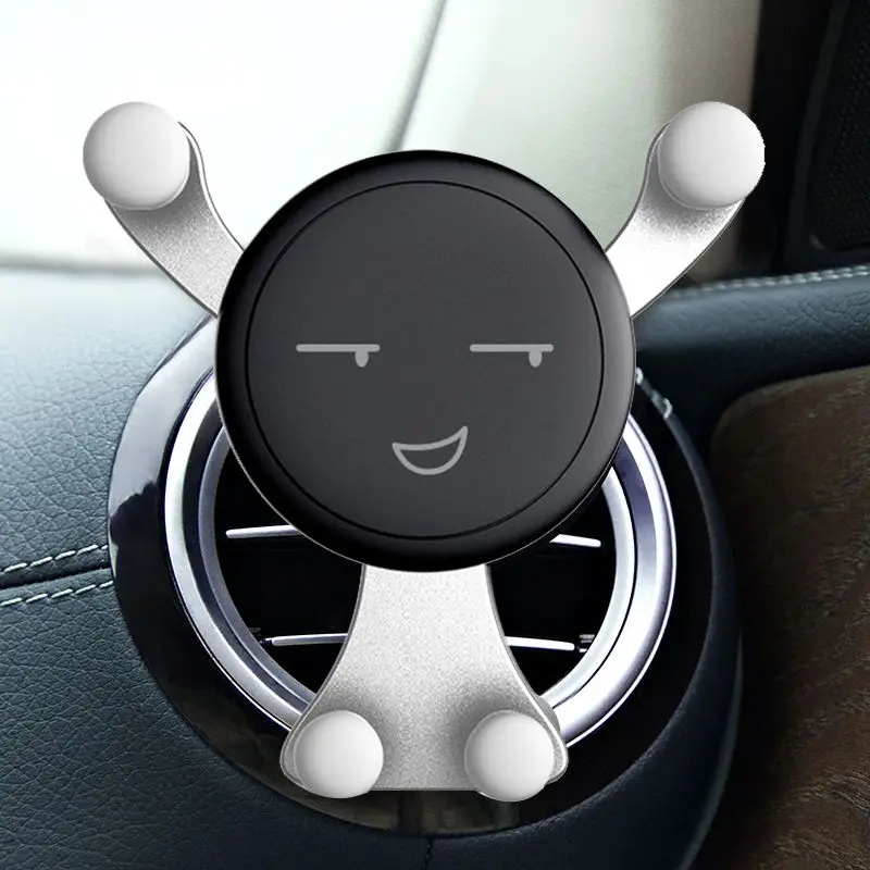 Новая Автомобильная розетка, держатель для смартфона, подставка для мобильного телефона, универсальный держатель на вентиляционное отверстие, без магнитного автомобильного держателя для телефона, серебряный