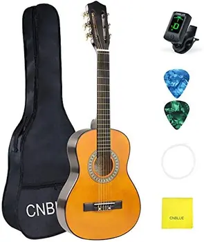 

Classical Acoustic Guitar 1/2 Size 30 inch for Beginner Kid Small Nylon String Guitar with Bag Tuner Extra Strings Wipe Picks