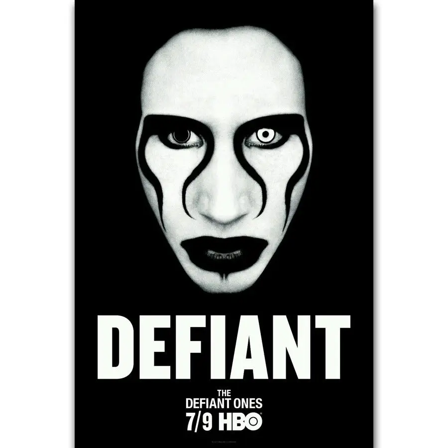 New The Defiant Ones Marilyn Manson HBO-Silk Art Poster Wall Sicker Decoration Gift
