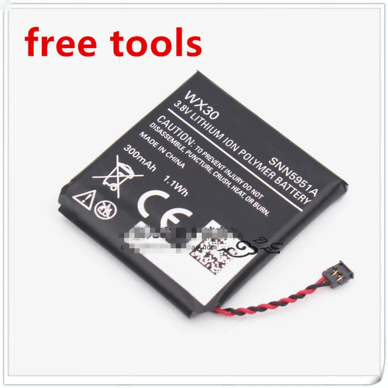 Новый Сменный аккумулятор WX30 300 мАч SNN5951A для Motorola Moto 360 1st-Gen 2014, батарея для смарт-часов, телефона