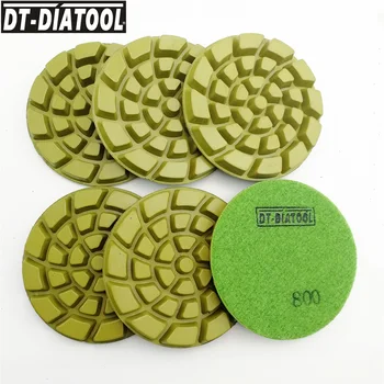 

DT-DIATOOL 6pcs Dia 100mm/4" #800 Thickened Concrete Polishing Pads Resin Bond Diamond Concrete Sanding Discs Floor Renew Pads