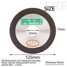 

125mm Parallel Diamond Grinding Wheel Grinding Circle For Tungsten Steel Milling Cutter Tool Grit150 Power Abrasive Milling Tool