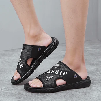 

Summer Beach Sandals Male Hard-Wearing Men Plus Size Shoes Good Quality Men Fretwork Sandals Comfortable Casual Sandals Men