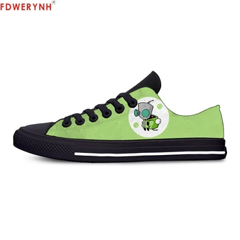 

Men's Casual Shoes Harajuku Style MenMan Cartoon Anime Invader ZIM Canvas Strap Ladies Casual Man Shoes