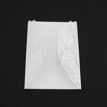

10 PCS /lot Foldable Invitation Card Cover Exquisite Hollow Out Bride Groom Printing Cover for Wedding Party Supplies