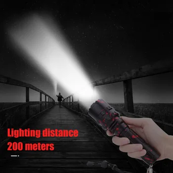 

L2/XHP50 LED Flashlight 5 Modes Waterproof USB Rechargeable Torch Lamp for Outdoor Camping Hiking Hunting Supplies