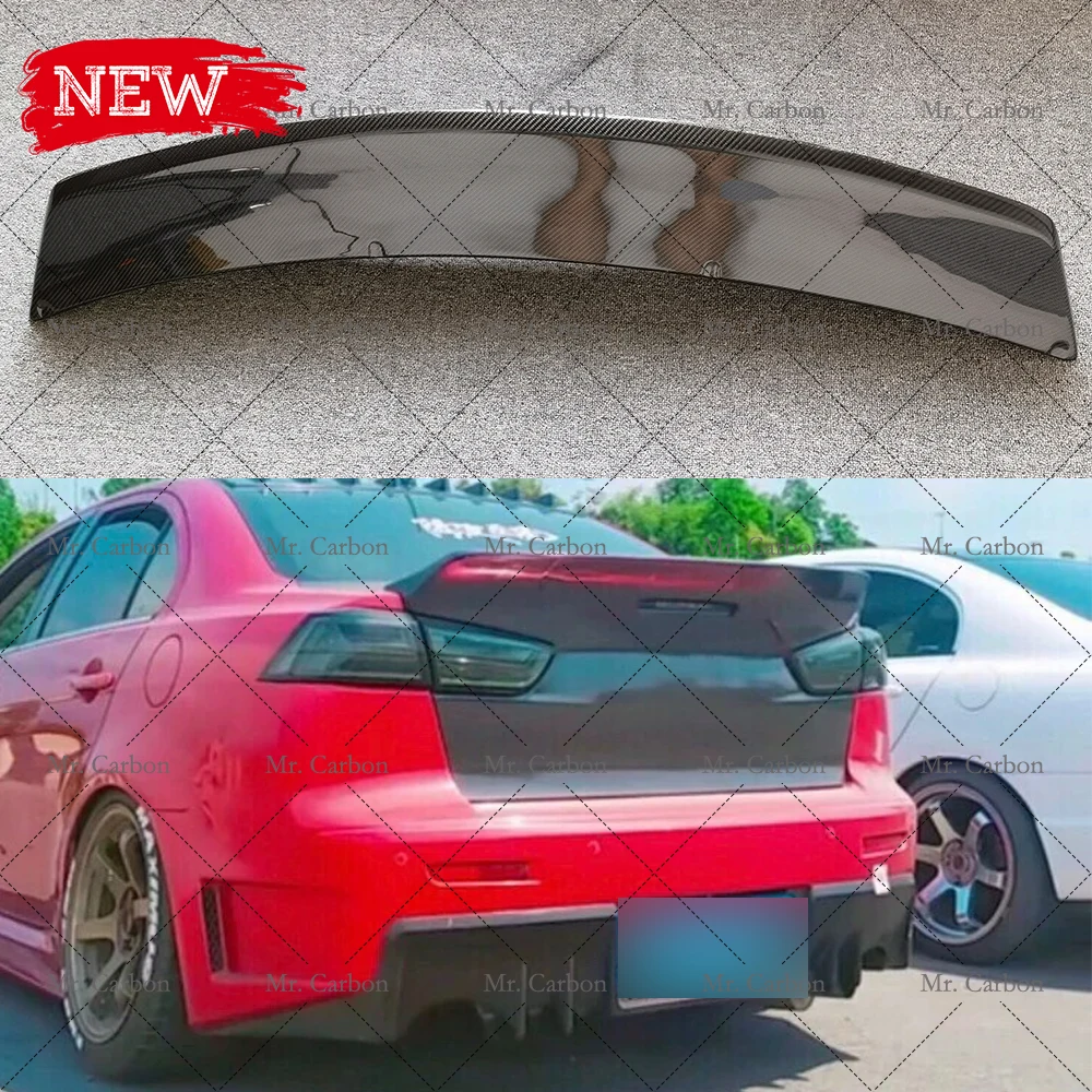 FRP TRUNK SPOILER FOR MITSUBISHI LANCER EVO 10 RB STYLE ROCKET CARBON