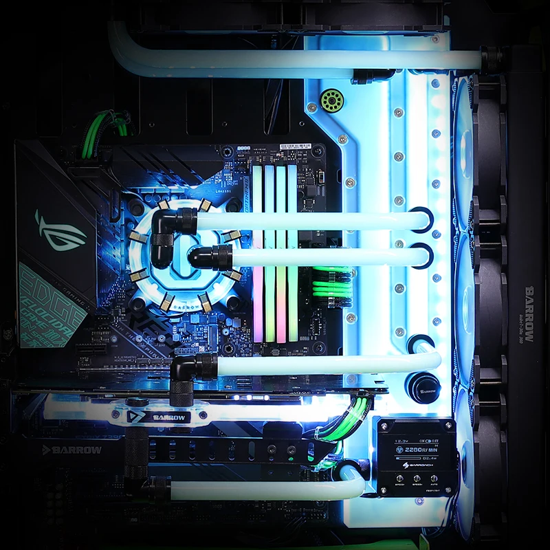 ATX EATX PC 케이스 데스크탑 데스크 박스 컴퓨터 게이머 수직 인클로저 CPU 드라이브 베이 투명 마더 보드 용 수냉