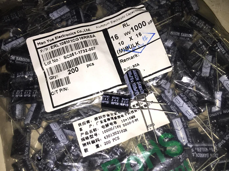 10 шт. для SAMXON 16V1000UF 10x16 RL высокочастотные электролитические конденсаторы с низким