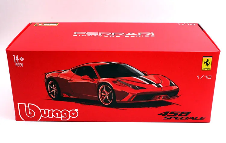(JZ) Bburago 1/18 1:18 Ferrari 458 специальное спортивного гоночного автомобиля литая машинка дисплей Модель день рождения игрушки для детей мальчиков