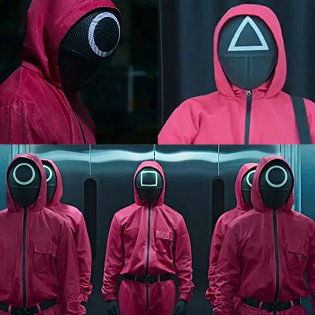 Squid Game Costume Jumpsuit With Hood And Mask Fashion Squid Game