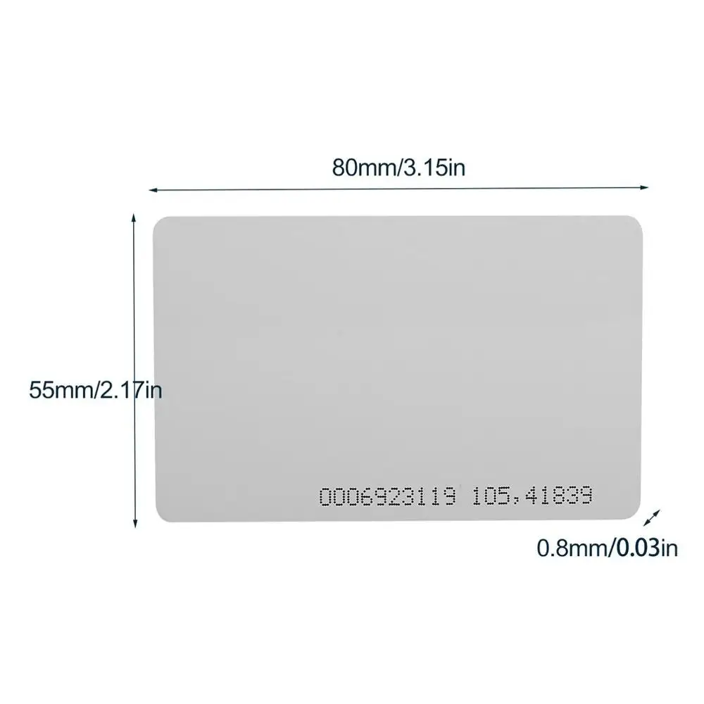 High Quality 10 Pcs 125KHz EM4100/TK4100 RFID Proximity ID Smart Card 0.85mm Thin Cards for ID And Access Control