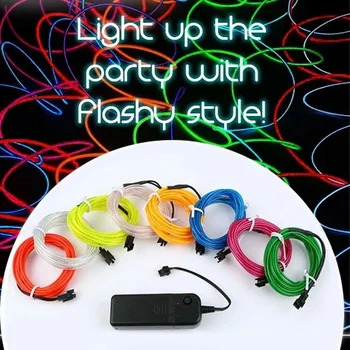 

RGB Color Light Up LED Line Figure Flexible for Toy Halloween Party Car Decoration HUG-Deals