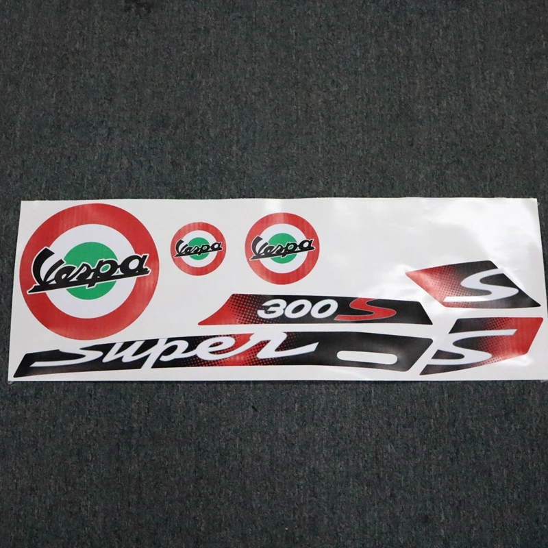 voor Vespa GTS 300 GTS300 Sport Super Sticker Motorfiets Side Sticker (Kleur: Grijs