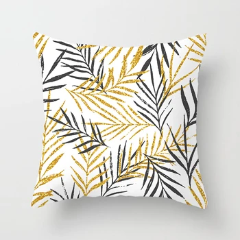 

45*45Cm Geometric/Florist/Maple Leaf Pillowcase For Bad Hugging Throw Polyester Pillow Case Print Flower Pillow Cover Household