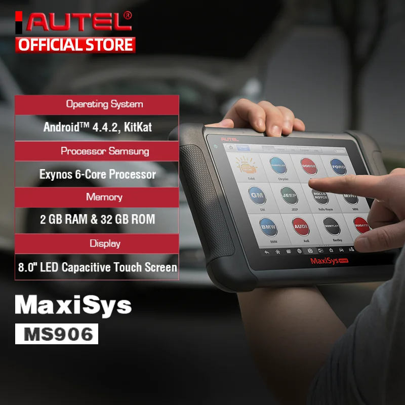 Сканер Autel MaxiSys MS906 OBD2 автомобильный диагностический инструмент MS 906 считыватель