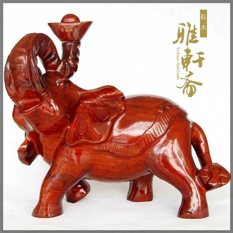 

Mahogany elephant woodcarving handicraft scroll treasure elephant 50cm elephant wooden elephant ornament