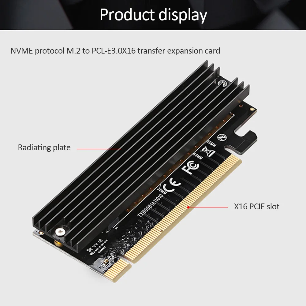 M.2 Накопитель SSD с протоколом NVME адаптер M2 к PCI Express 3,0X16 карта контроллера M интерфейс ключа поддержка PCI Express 3,0x4 2230-2280 Размер