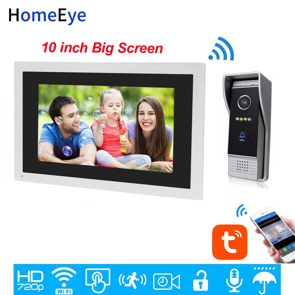 Пульт дистанционного управления TuyaSmart 720P HD Wi Fi IP видеодомофон домашняя система
