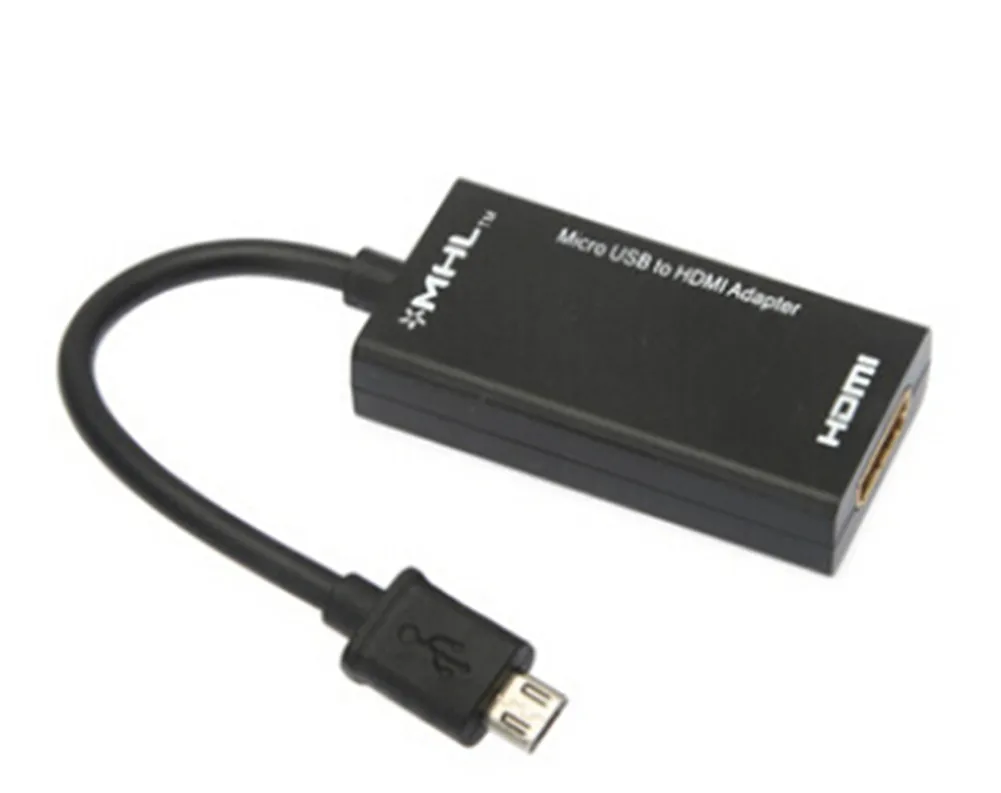 Микро USB к HDMI адаптер USB 2,0 мини микро MHL к HDMI кабель HD 1080P для Android 20A11 - Цвет: Черный