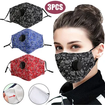 

Fashion Dust cover Adult Woman Floral Adjustable Washable Comfortable and soft Filter Breather Face Mask Суперобложка 3PCS
