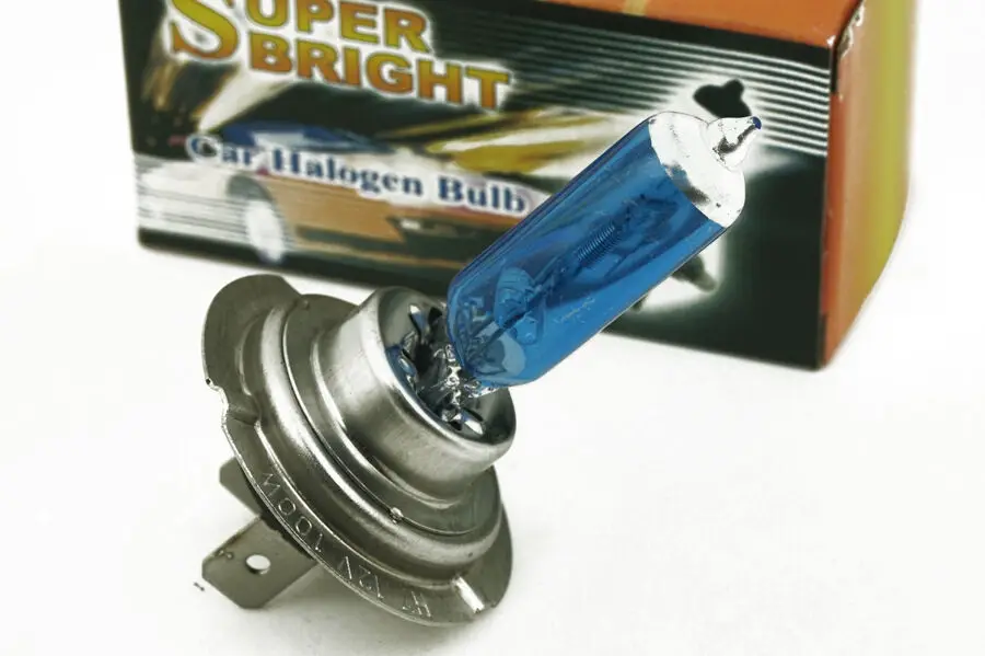 2 x H7 12V 100W ксеноновая белая 4300K галогенная синяя Автомобильная круглая лампа/лампы