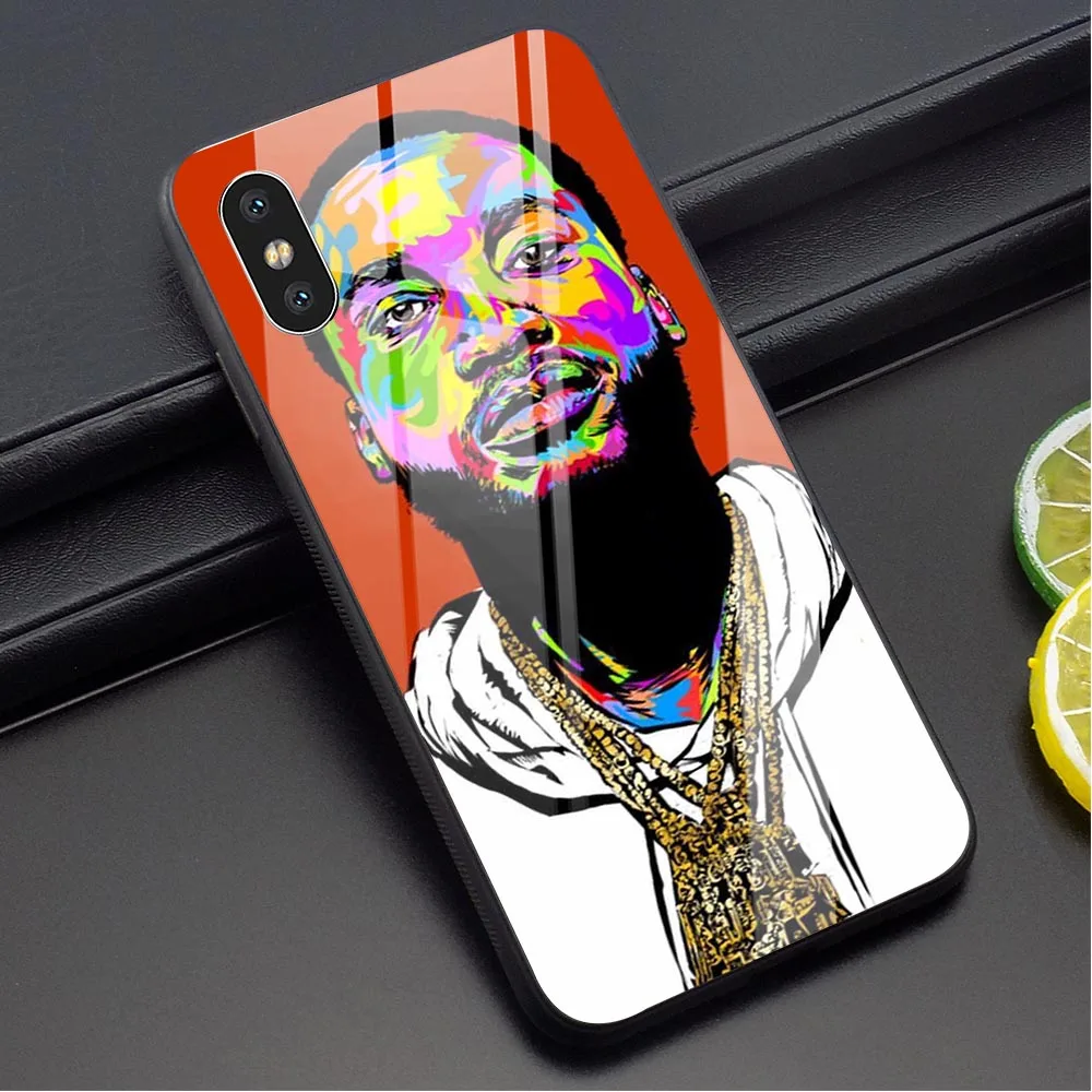 

Protective Meek Mill Rapper Tempered Glass Phone Cover for iPhone Xs Max Case X 6 6S XR 8 Plus 7 5S 5 SE Cases Back
