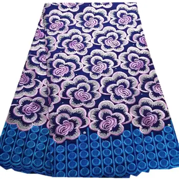 

Factory price 5 yard Swiss lace fabric 2020 latest embroidery African cotton fabrics Swiss voile lace popular Dubai style