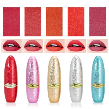 

Matte Professional Lipstick Set 5Pcs Waterproof Nude Lip Kit Set Moisturizer Long-Lasting Sexy Red Velvet Lip Gloss