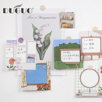 

DUGUO cute stationery earth rose note book creative fresh cute message note note paper hand account material cute memo