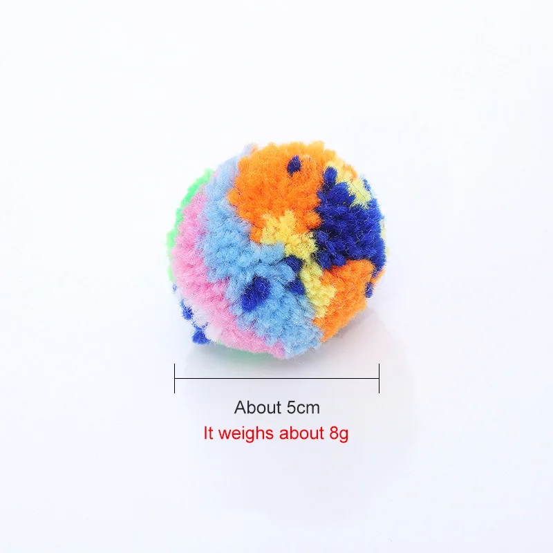 1Pc Pet Toy Plush Ball Cat Ball Toy Bouncy Ball Small Pet Interactive Toys Multi Color Choice Bayberry Ball Cat Throwing Toys 
